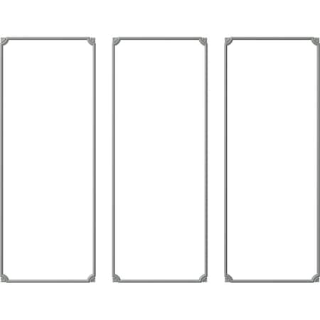 Ekena Millwork 28-in. W x 72-in. H Bradford Leaf Panel Moulding Kit Triple Panel PMLKBR28X72C